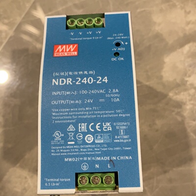 明纬NDR24024开关电源全新原装正品24V输出1-议价