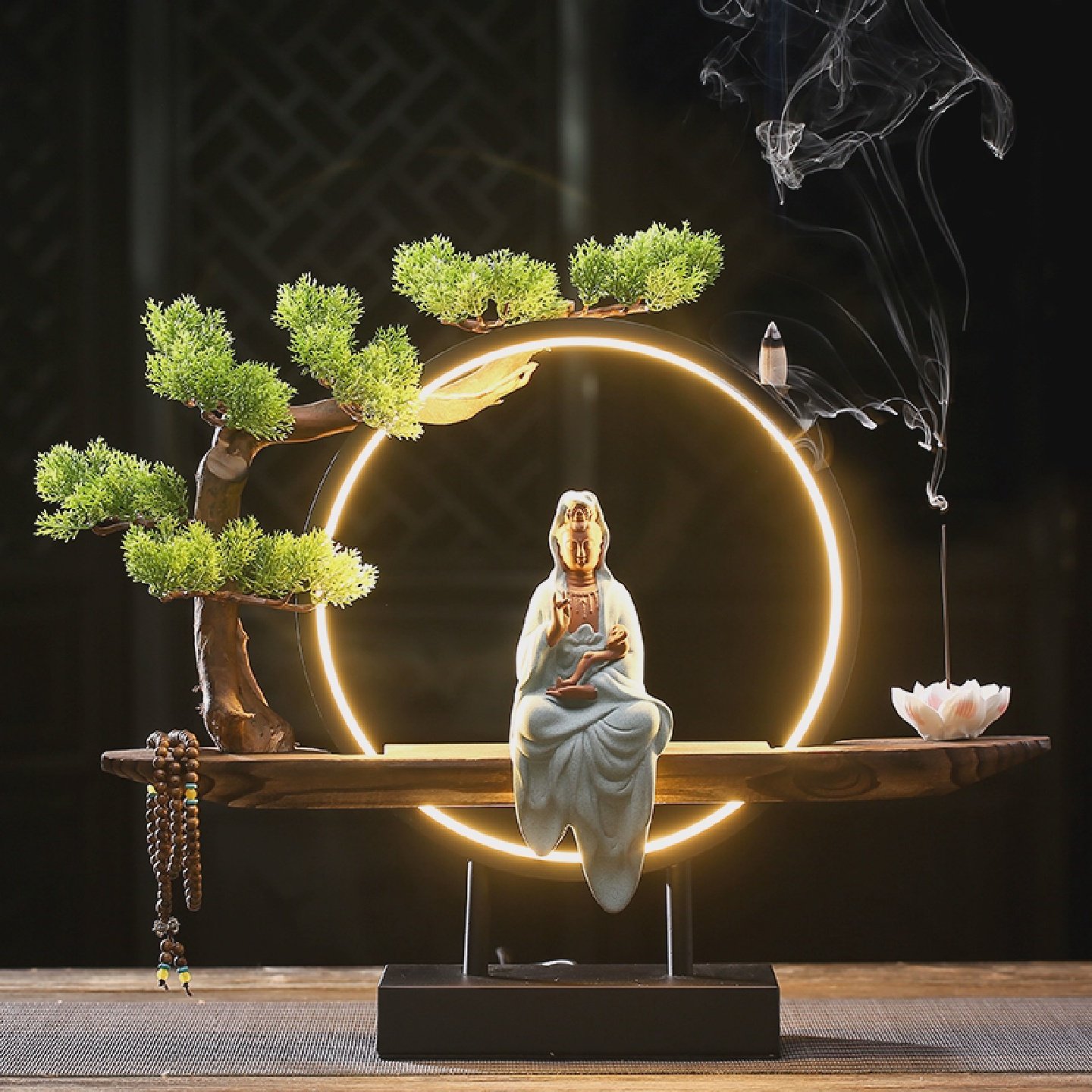 新中式禅意白瓷观音佛像摆件创意家居装饰玄关客厅桌面工艺品摆设,家居饰品,装饰摆件,淘宝优惠券,粉丝福利购,淘宝优惠卷