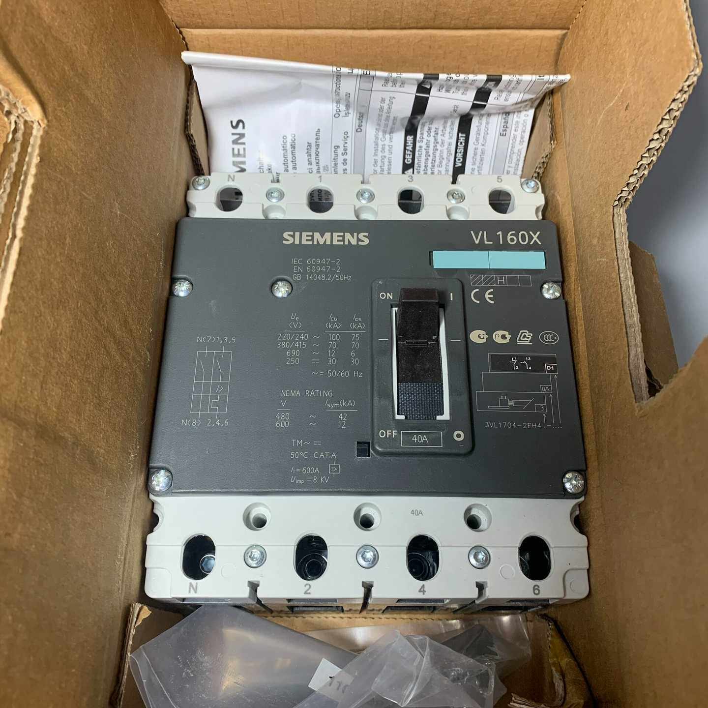 断路器VL160X4P40A3VL1704-询价