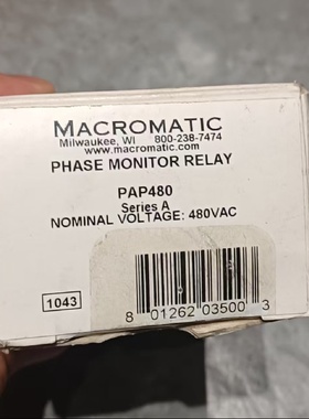 议价美国Macromatic继电器PAP480说