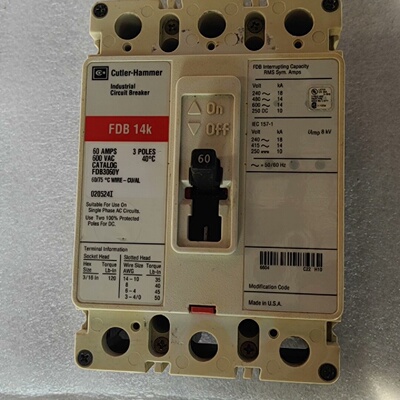 CUTLER-HAMMER卡特拉-汉莫FDB 14K 60A-议价