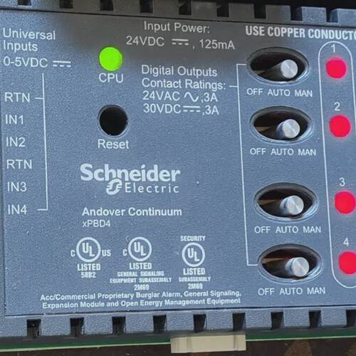 SCHNEIDER ELECTRIC xPBD4 ANDOVER CONTINUUM EXPANSION MODULE