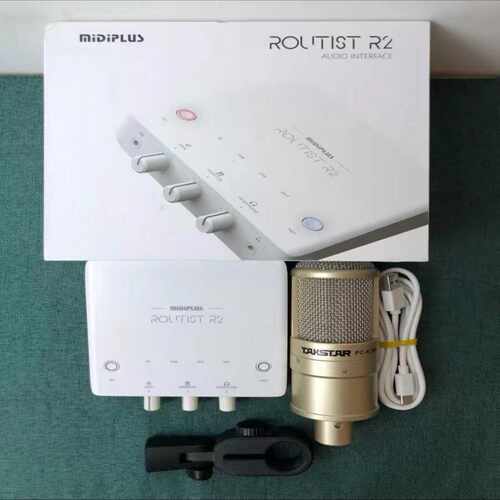 传媒公司不做了，95新的迷笛r2声卡得胜pck200电容麦--议价商品