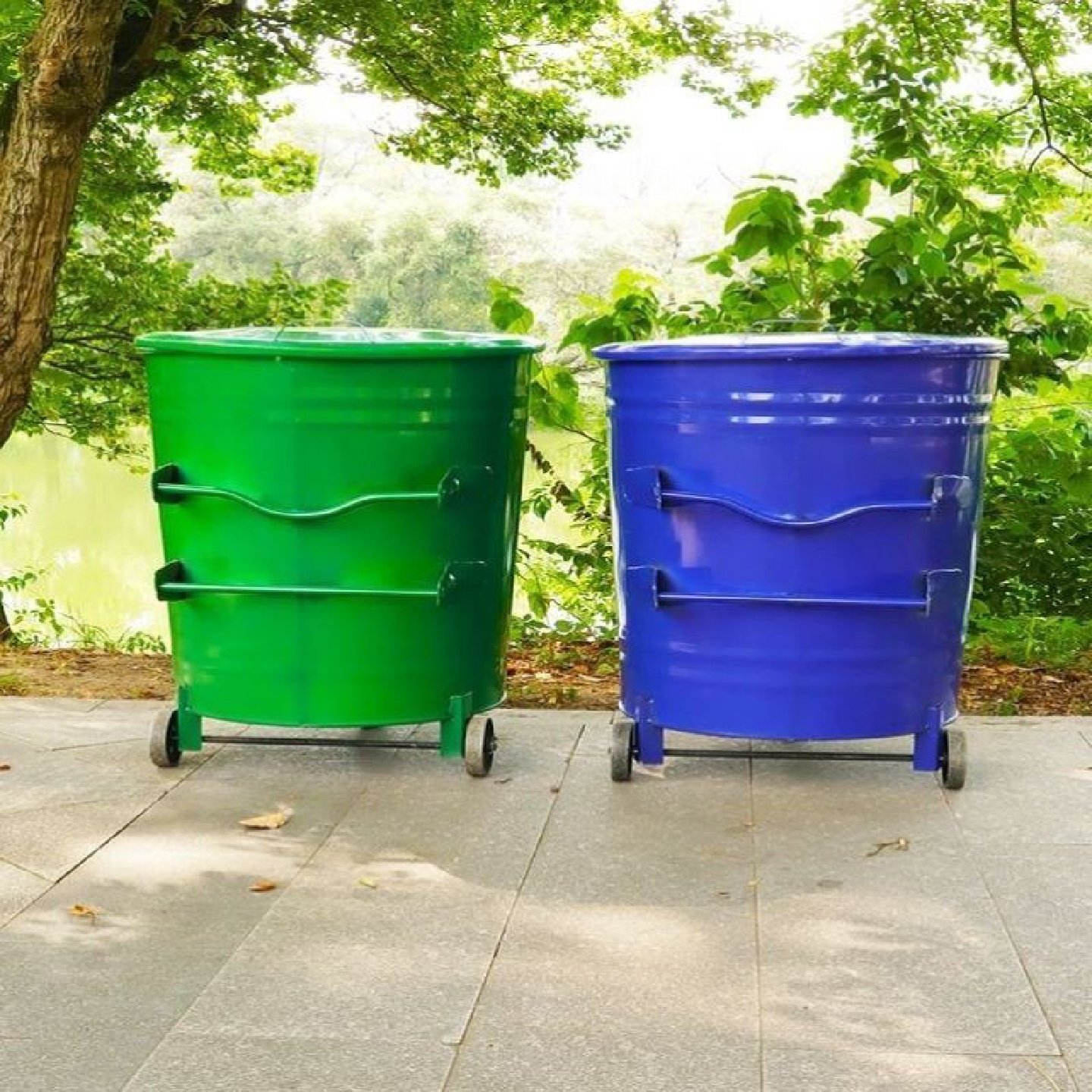 240升铁质垃圾桶户外分类垃圾桶240L垃圾桶铁皮垃圾桶240升挂车桶