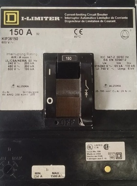 Square D KIP36150 ILIMITER 3 POLE Circuit Breaker 150 AMP 60