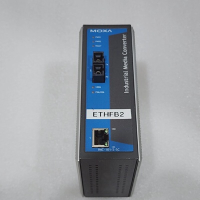 MOXA TECHNOLOGIES IMC101SSC80 ETHERNET TO FIBER MEDIA CONVER