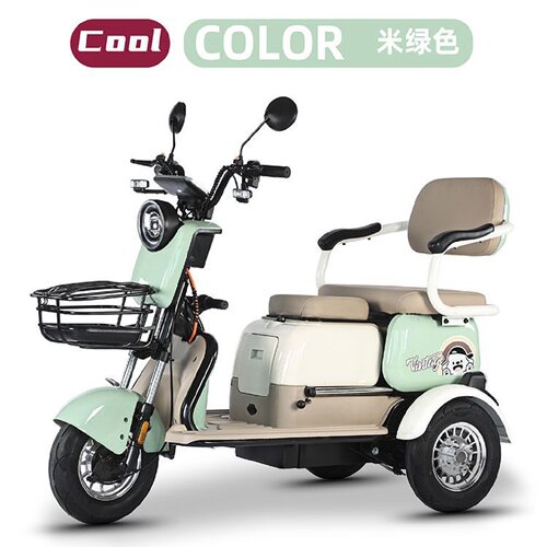 新款电动三轮车成人家用代步车小型女性家用接送孩子老年人电瓶车