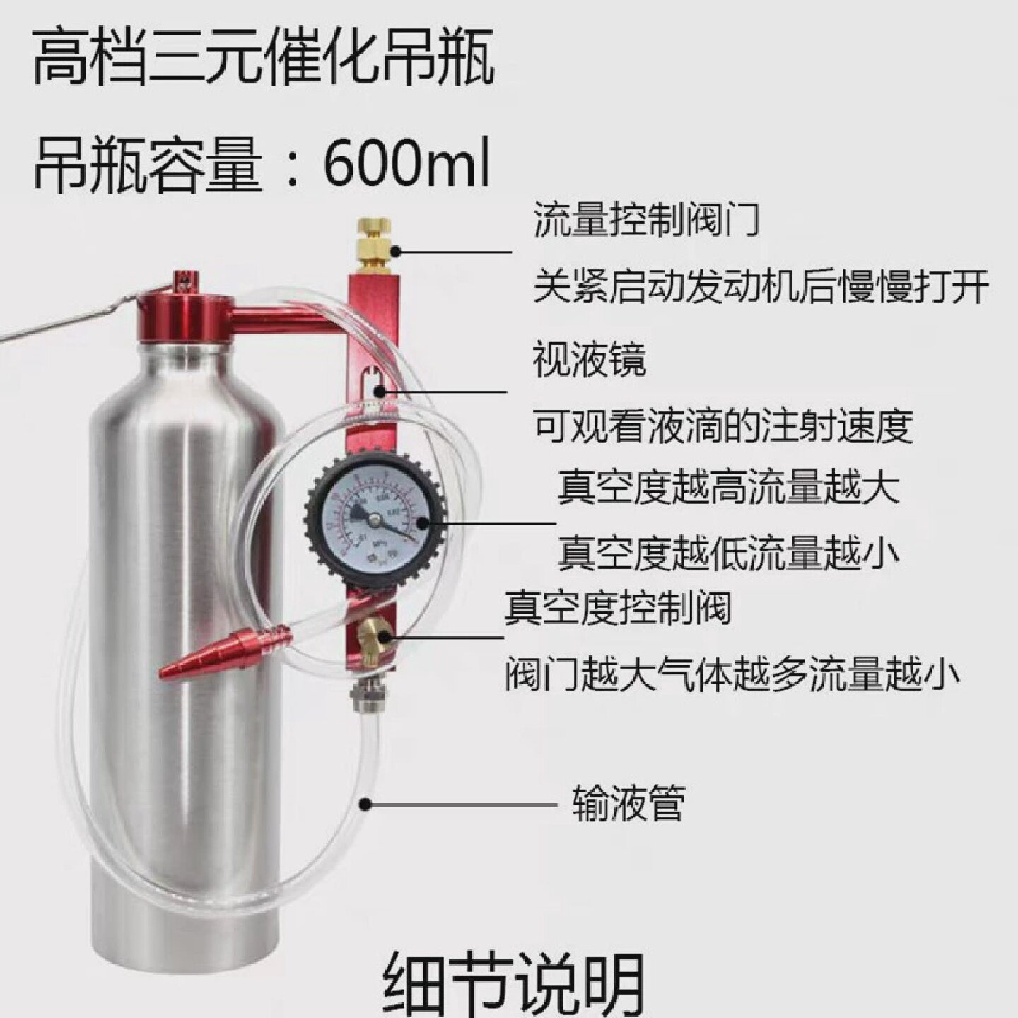 三元催化清洗剂吊瓶免拆进气道清洗吊瓶工具设备汽车尾气超标治理