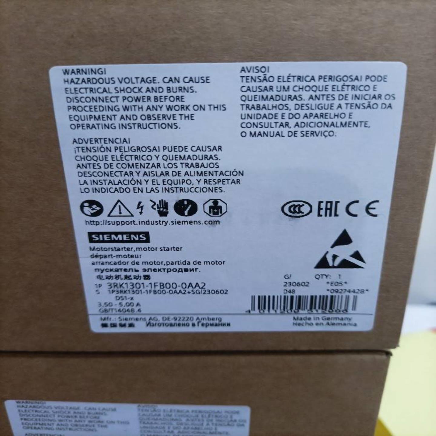 3RK1301-1FB00-0AA2西门子电动机起动器全新原装正品现货