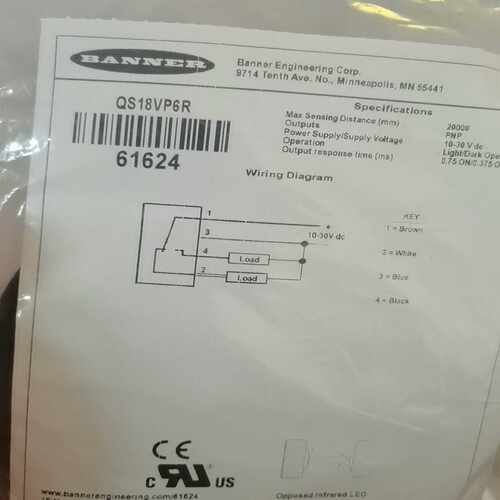 邦纳光电开关QS18VP6R询价