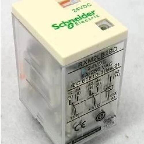 议价施耐德中间继电器RXM2AB2BD插拔式中间继电器 24VDC