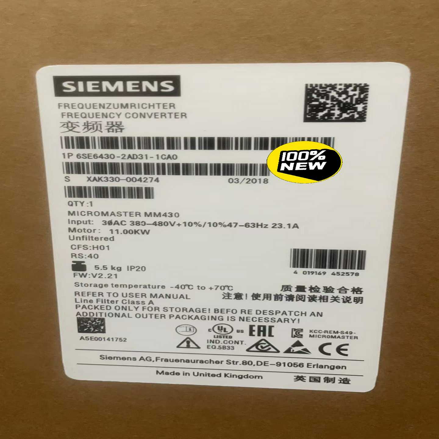 6SE6430-2AD31-1CA0MM430变频询价