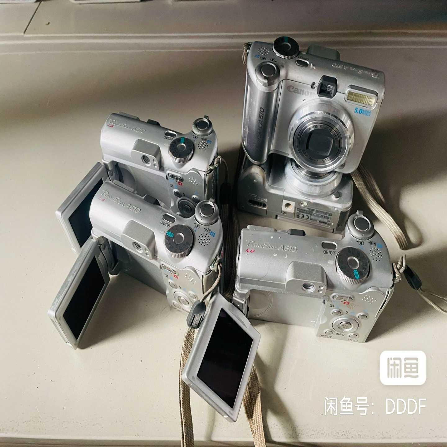 询价~佳能A610翻转屏相机，银色机身～