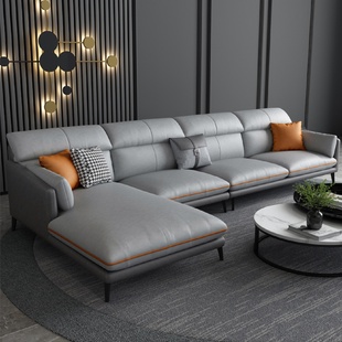 简约小户型客厅布艺沙发北欧简约免洗科技布时尚 意式 贵妃沙发组合