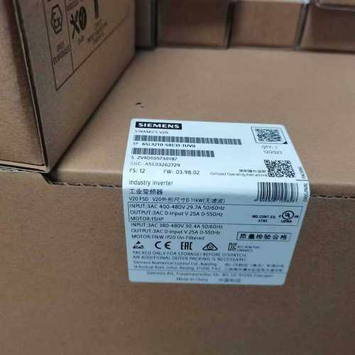 V20系列变频器6SL32105BE311UV0功率11jkW全新原装现货供