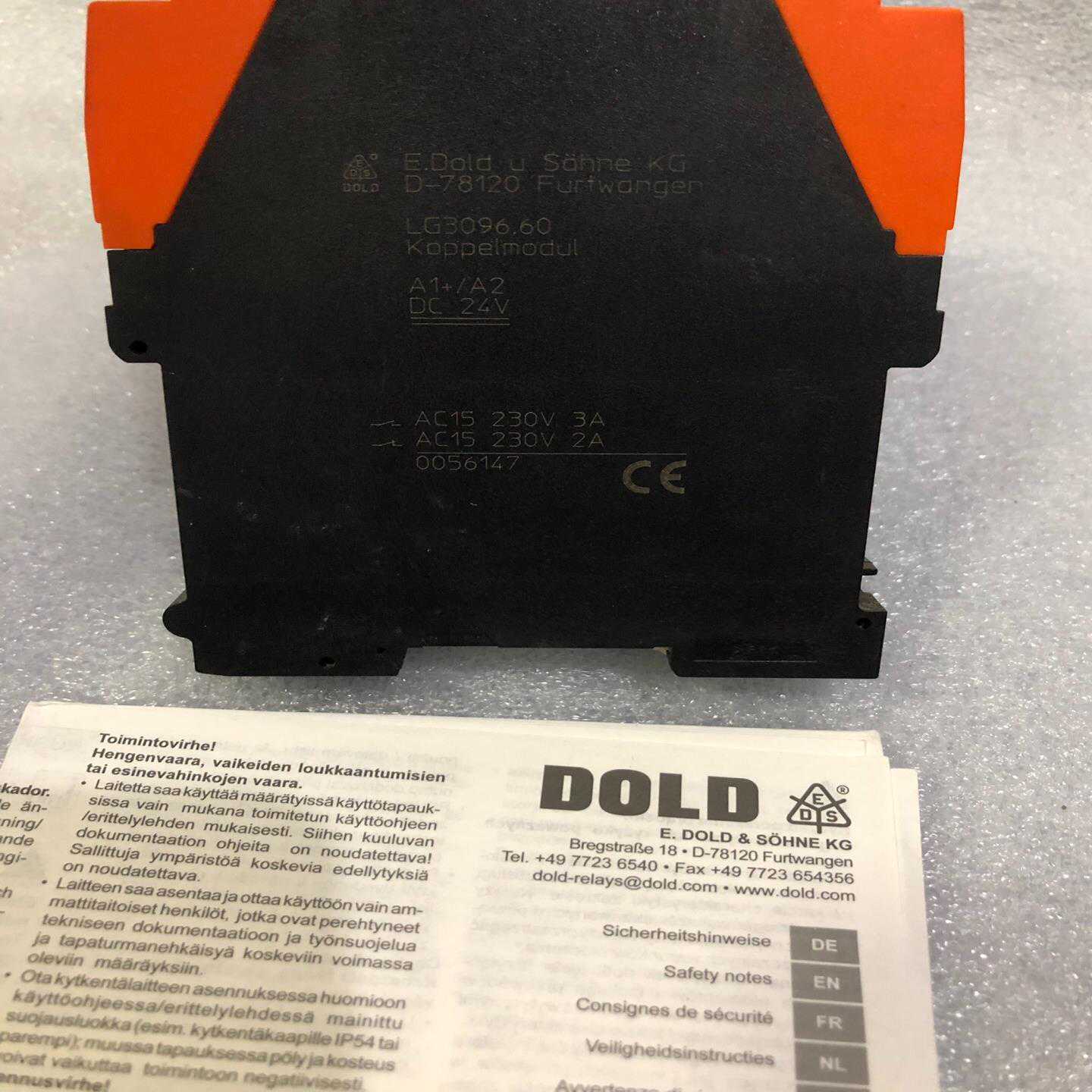 (工仔机械）DOLD 多德安全继电器MK9163N.12/110 货号0