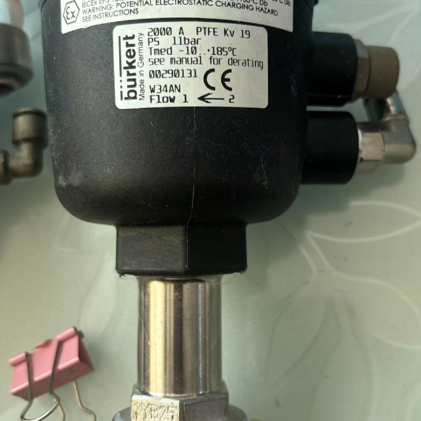 burkert宝德2000A不锈钢气动角座阀，w--议价商品