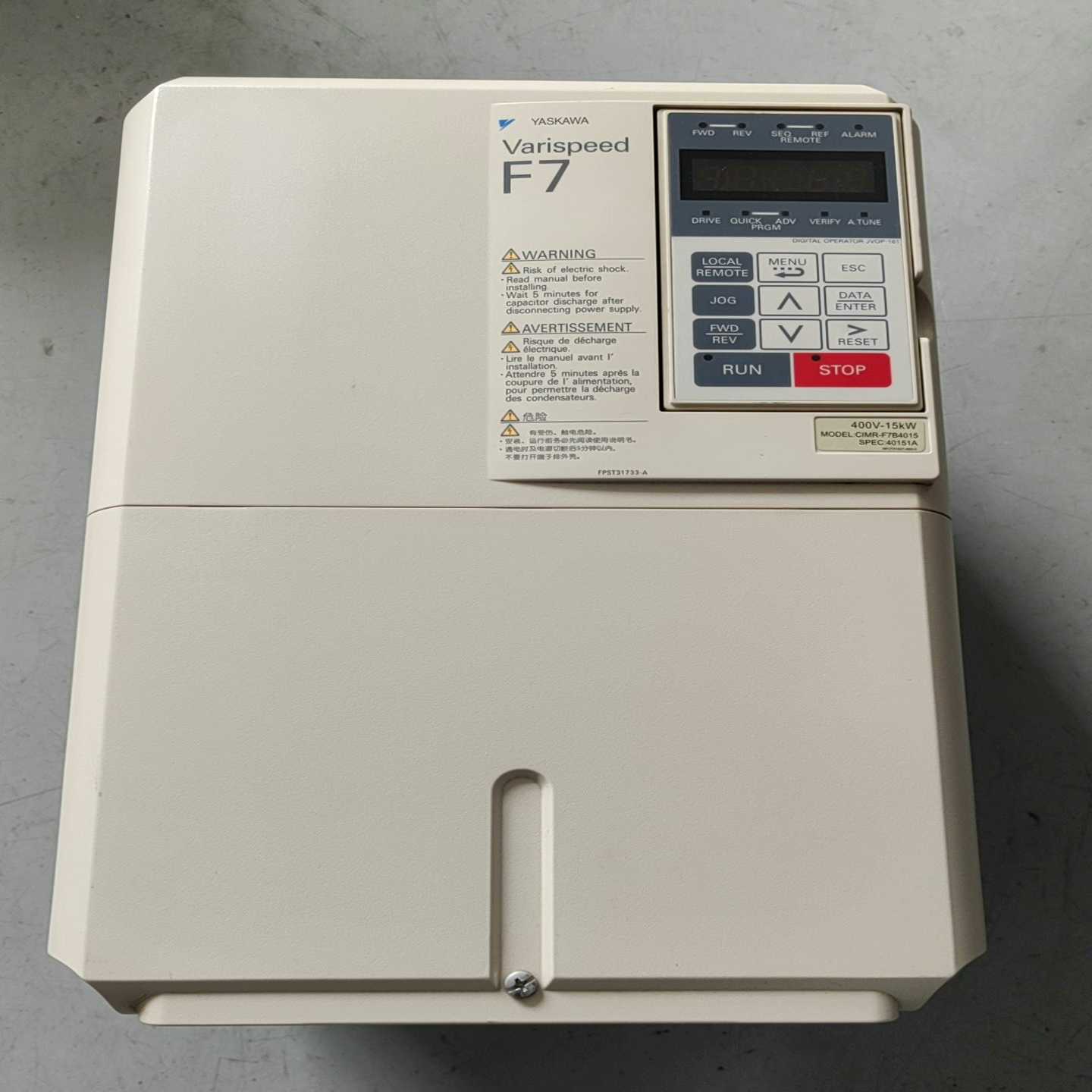 【议价】CIMR-F7B4015安川F7系列变频器380V15适用