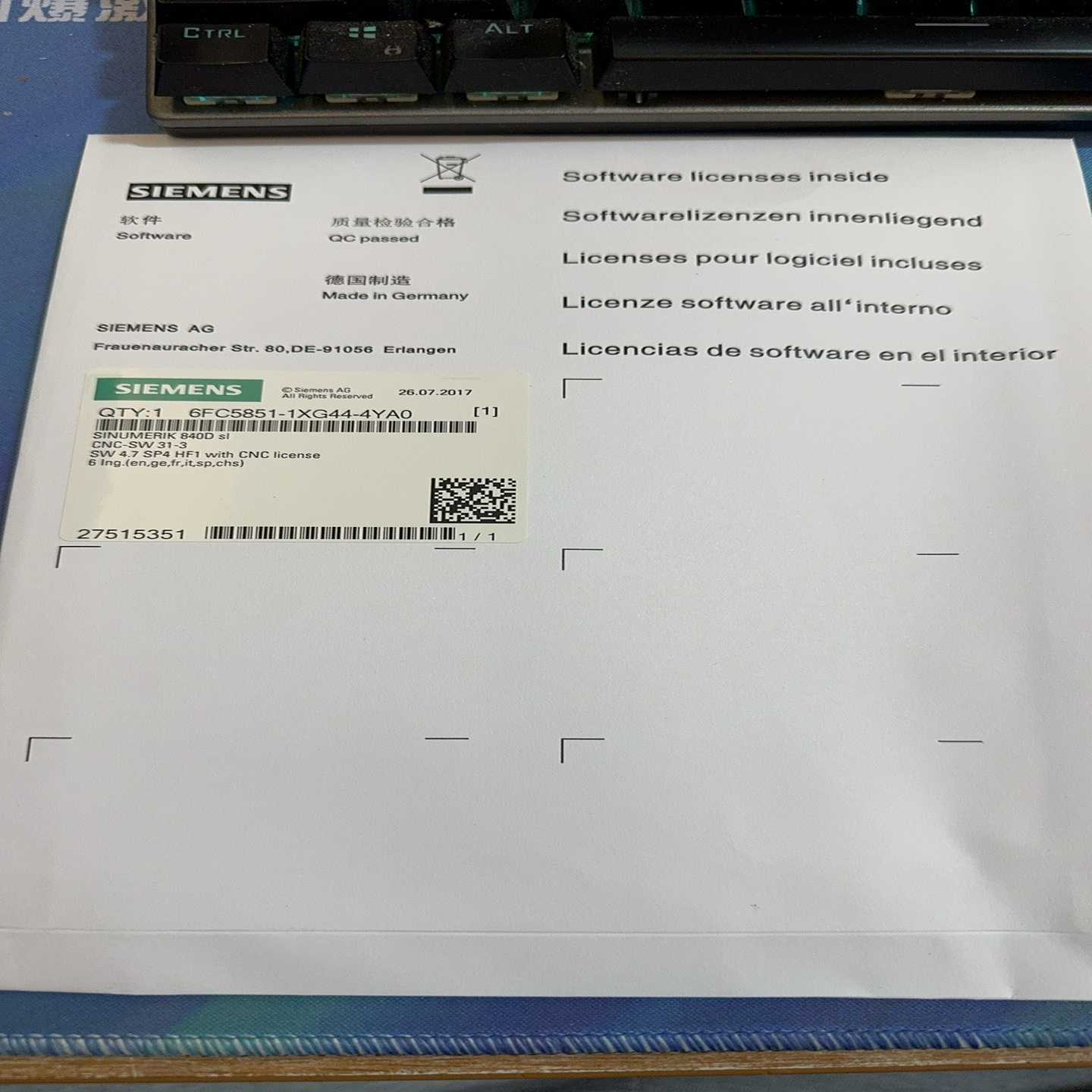 【议价】6FC5851-1YG41-6YA0840D内适用