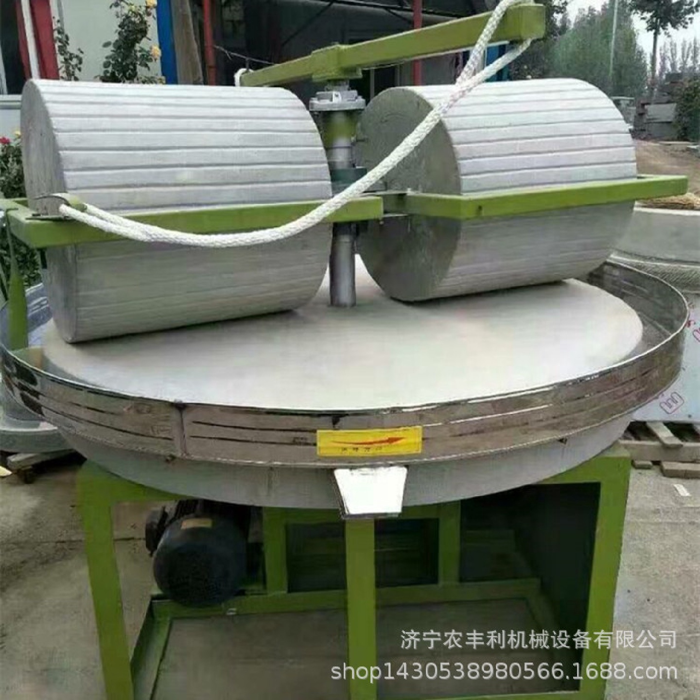 油坊香油石磨机全自动五谷杂粮面粉石磨机石磨老厂