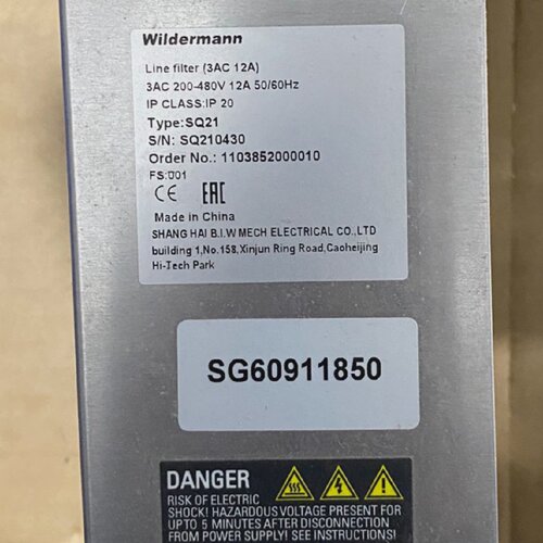 询价-Wildermann滤波器SQ210430