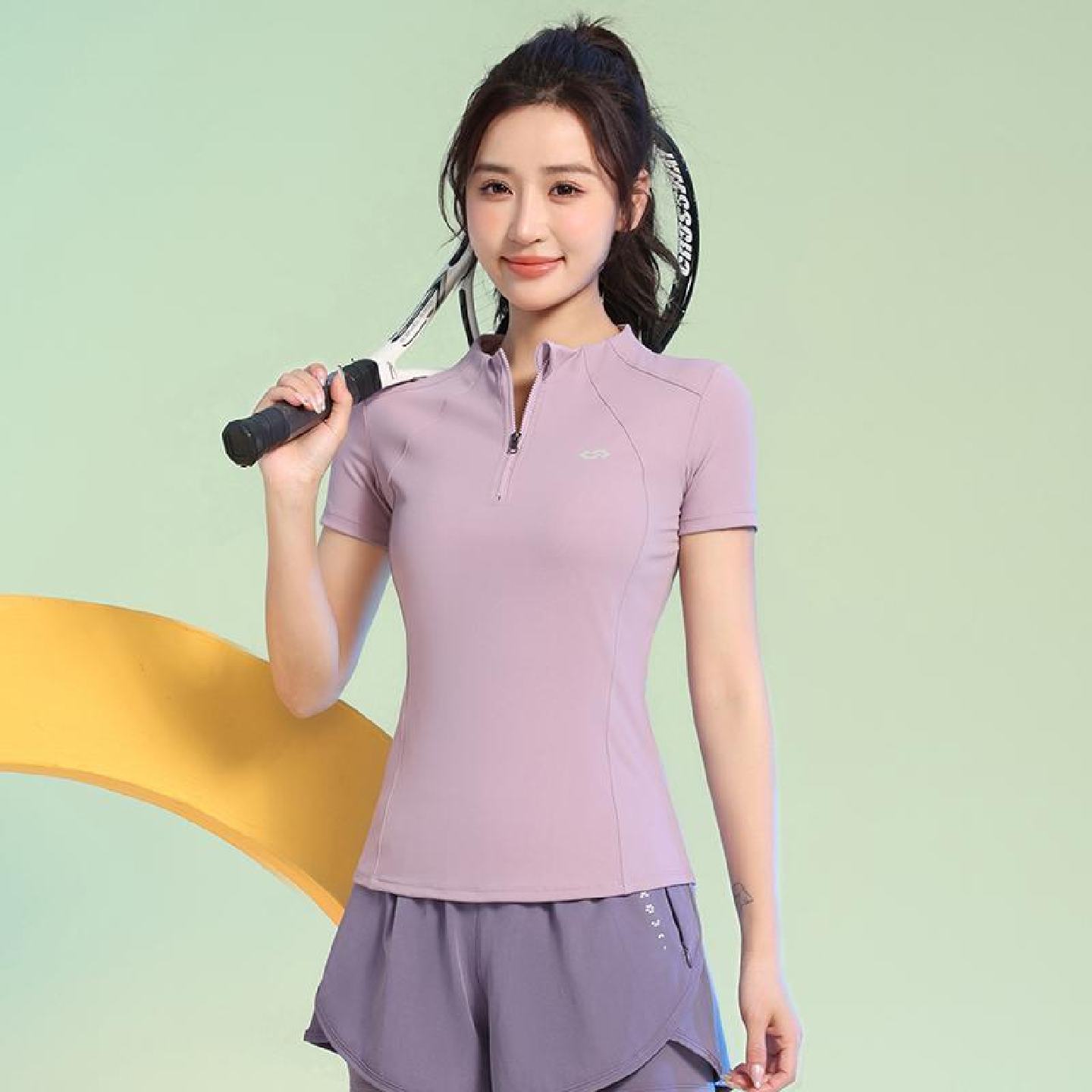 专业速干T恤女夏季款网红篮球训练服健身房运动瑜伽短袖网面透气