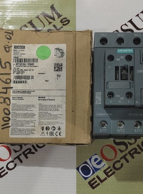 西门子3RT20361KB40电源接触器50安培电压24伏直流快速发货