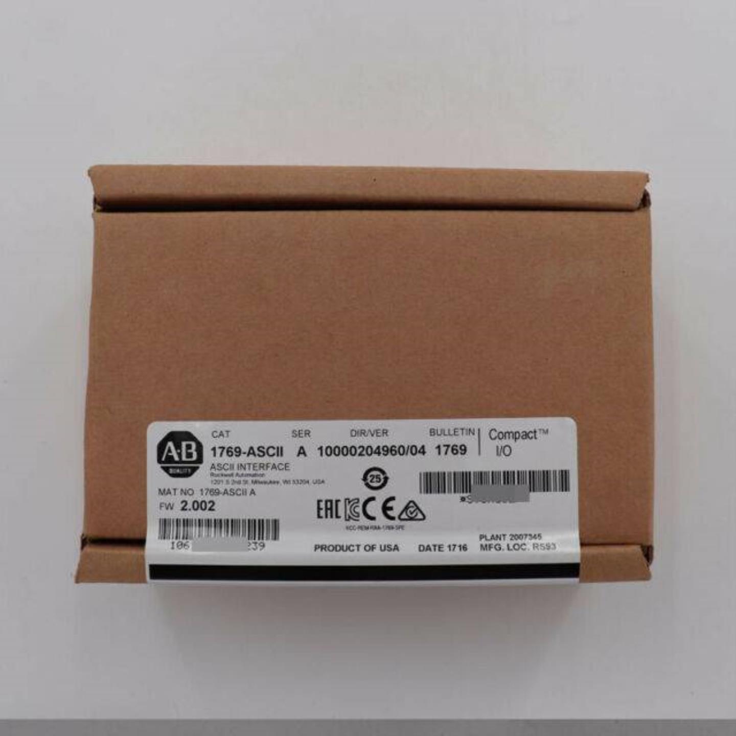 配件1769-ASCII原装美国AB罗克韦尔PLC模块 质保一年CompactL议价