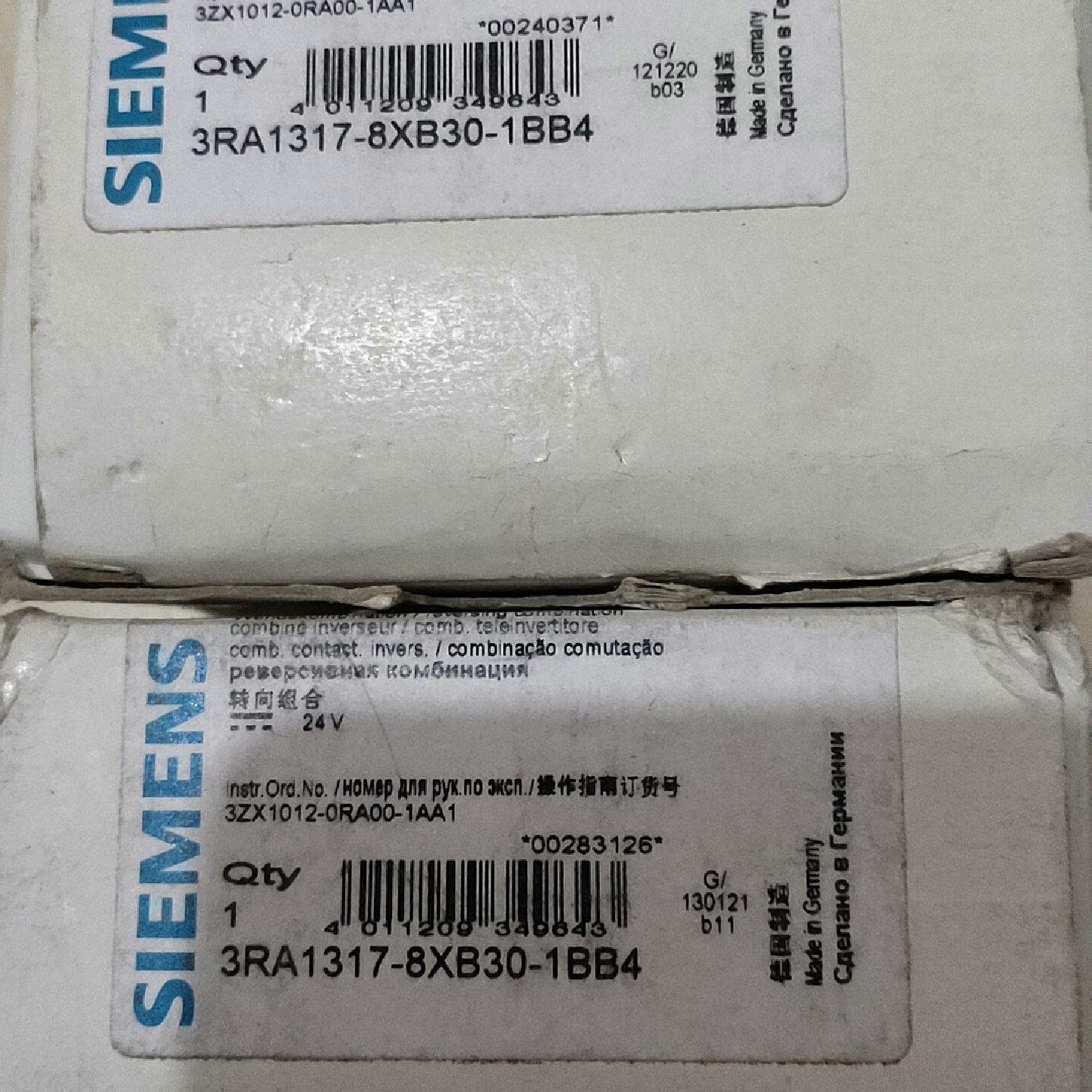 询价-接触器3RT10171BB42连锁安装式3RA