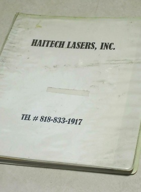 BAASEL LASERTECH HAITECH LASER USER OPERATOR MANUAL