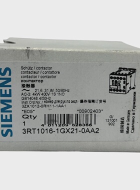 Siemens Sirius 3RT10161GX210AA2 Contacteur de Puissance Neuf