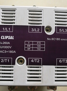 议价*现货*原装奇胜交流接触器CLIPSAL 6C180 220V 380V