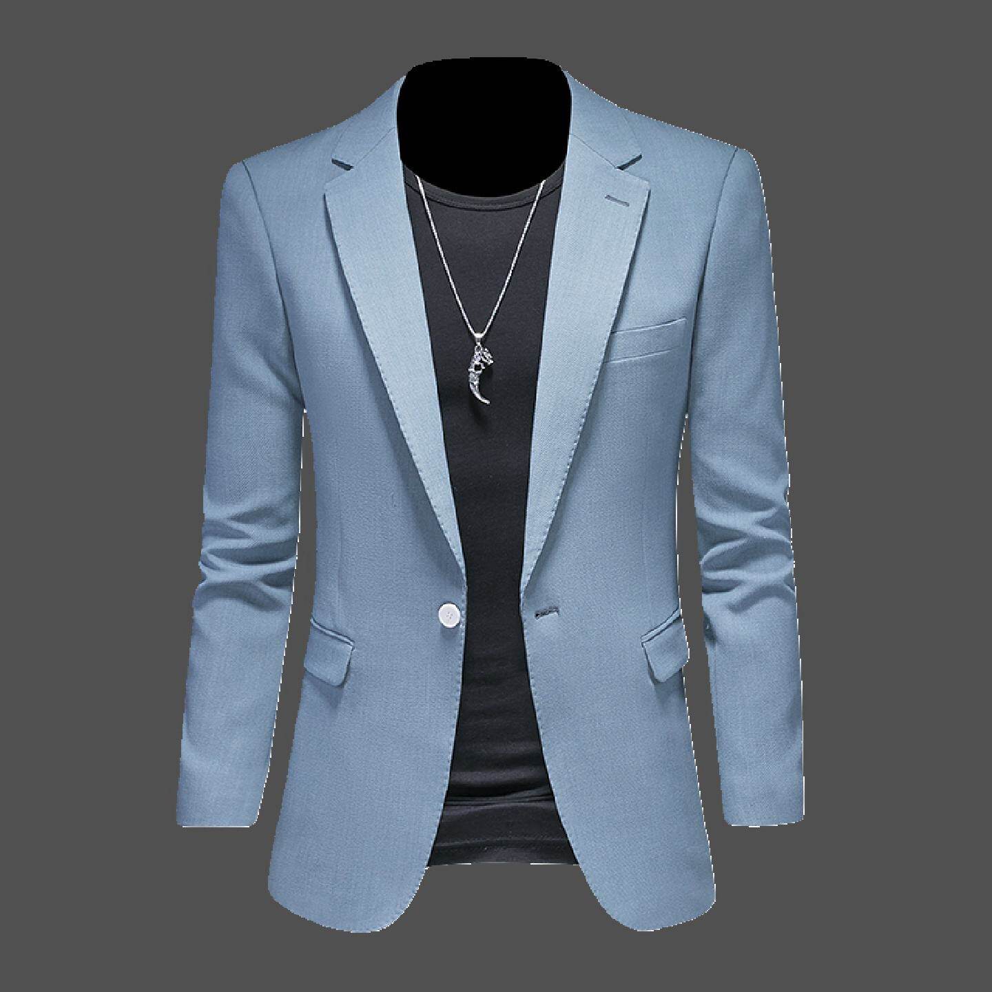 2026欧洲站西装男外套商务休闲大码上衣修身正装单件大码半里布西