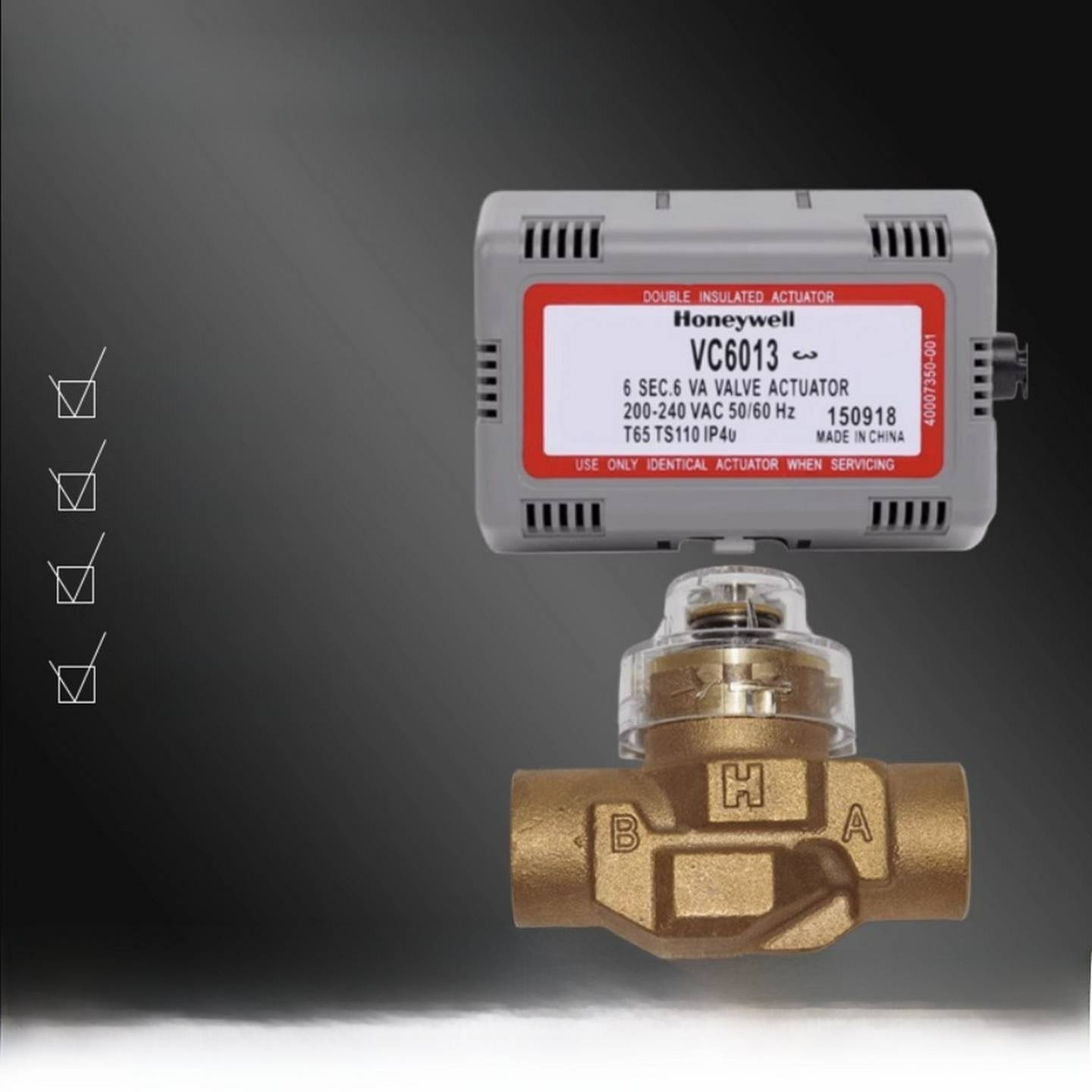 议价-美国霍尼韦尔Vn6013/40Z13Vc6013/4013Vs92电动风机盘管