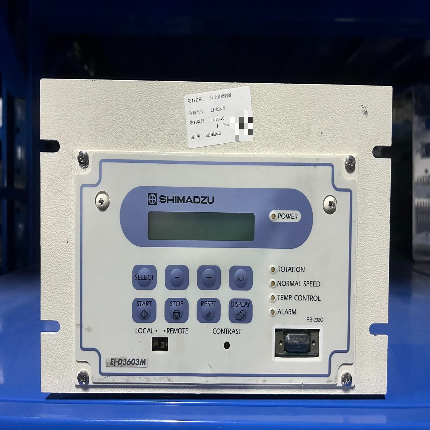 【请询价】日本SHIMADZU岛津分子泵控制器EI-D3603M日本