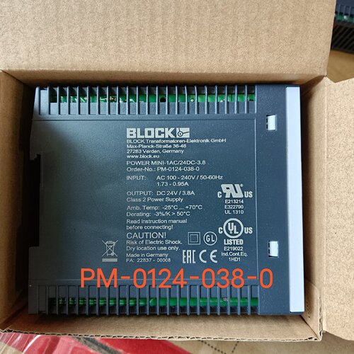 德国BLOCK电源PM01240380POWERM拍前询价