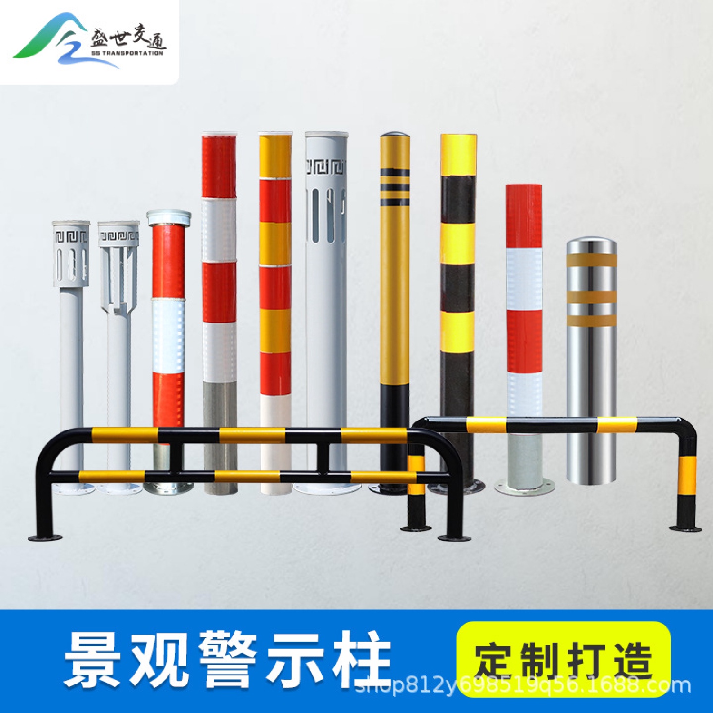 钢管警示柱交通路障镀锌管道路反光防撞柱隔离桩固定柱活动安全桩