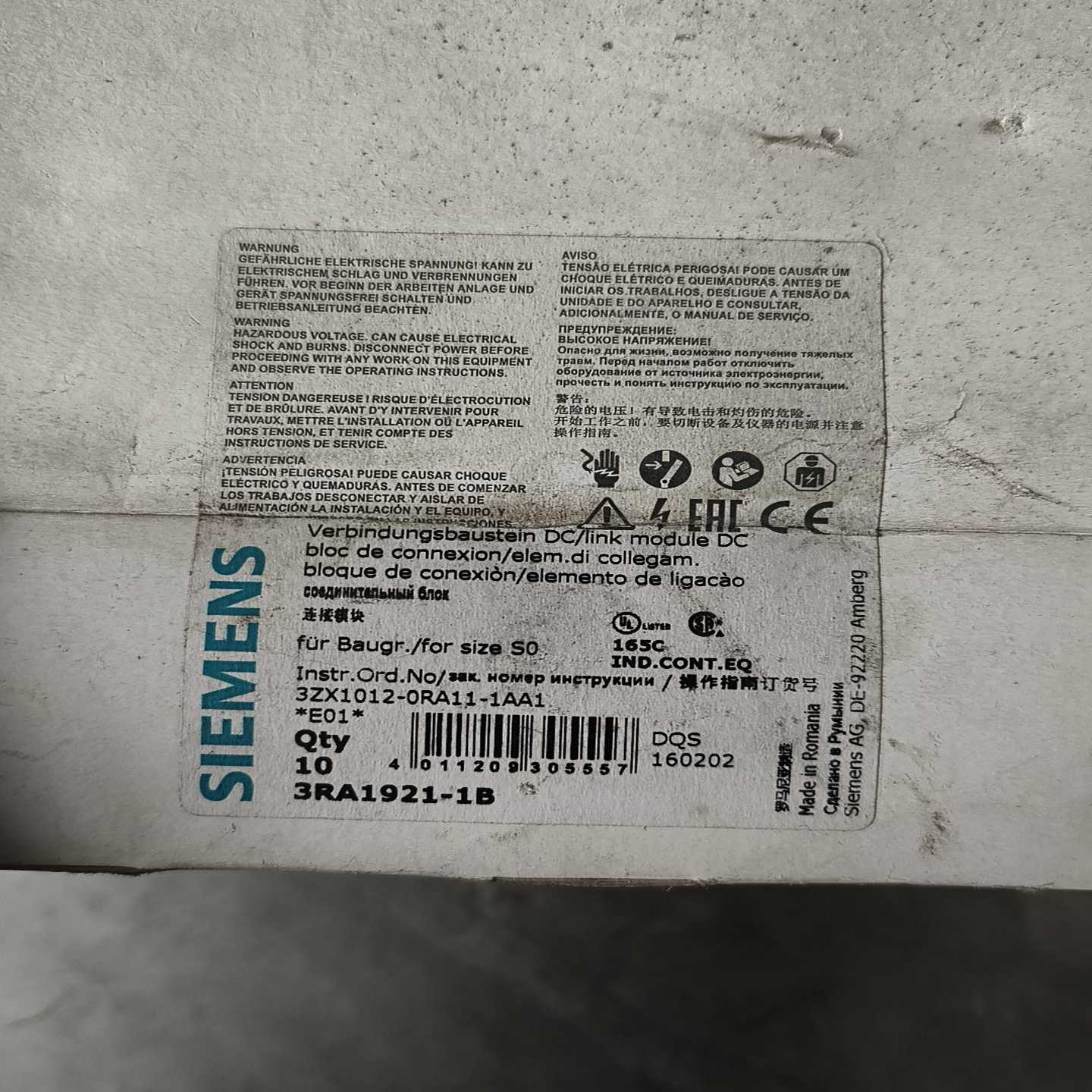 议价全新西门子连接模块3RA1921-1Be3ZX10现货/维修