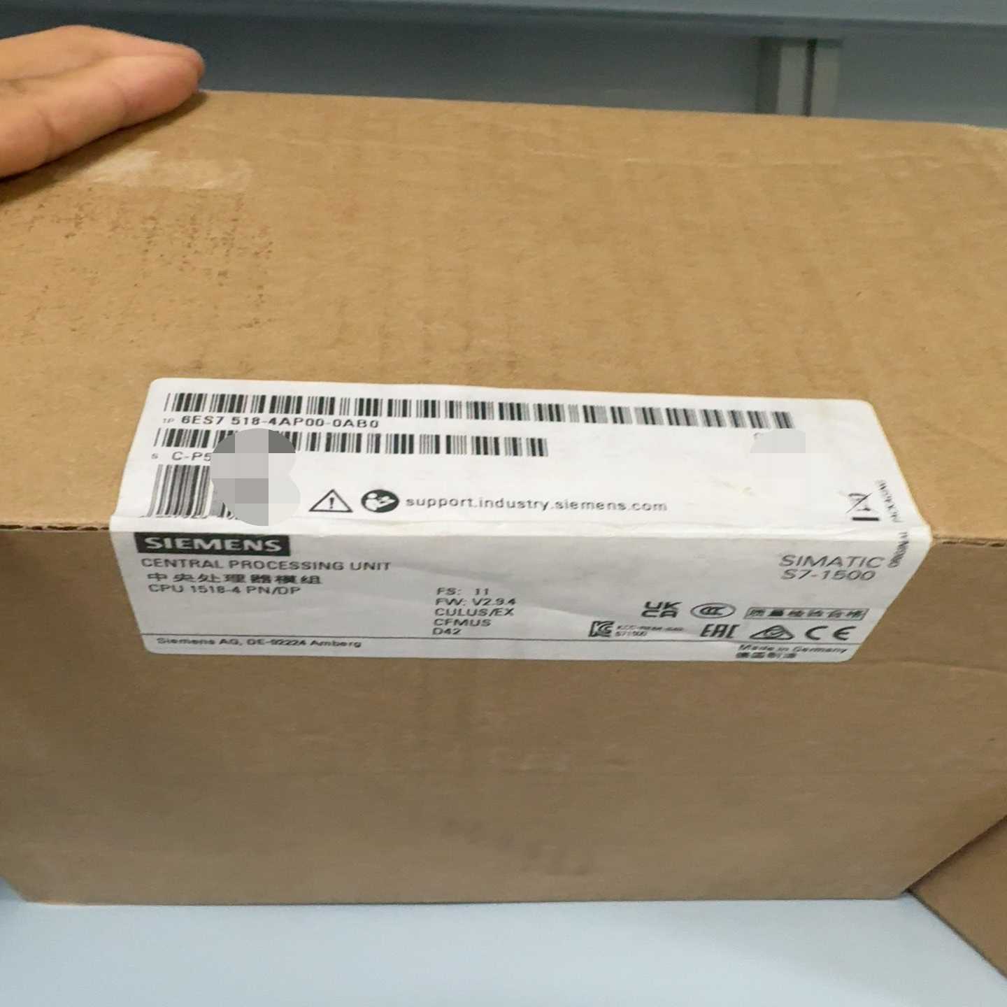 询价~S7-1500中央处理器CPU 1518-4 PN