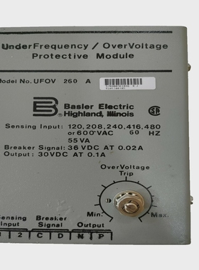 *NEWINBOX*BaslerElectricUFOV260AUnderFrequency/Over