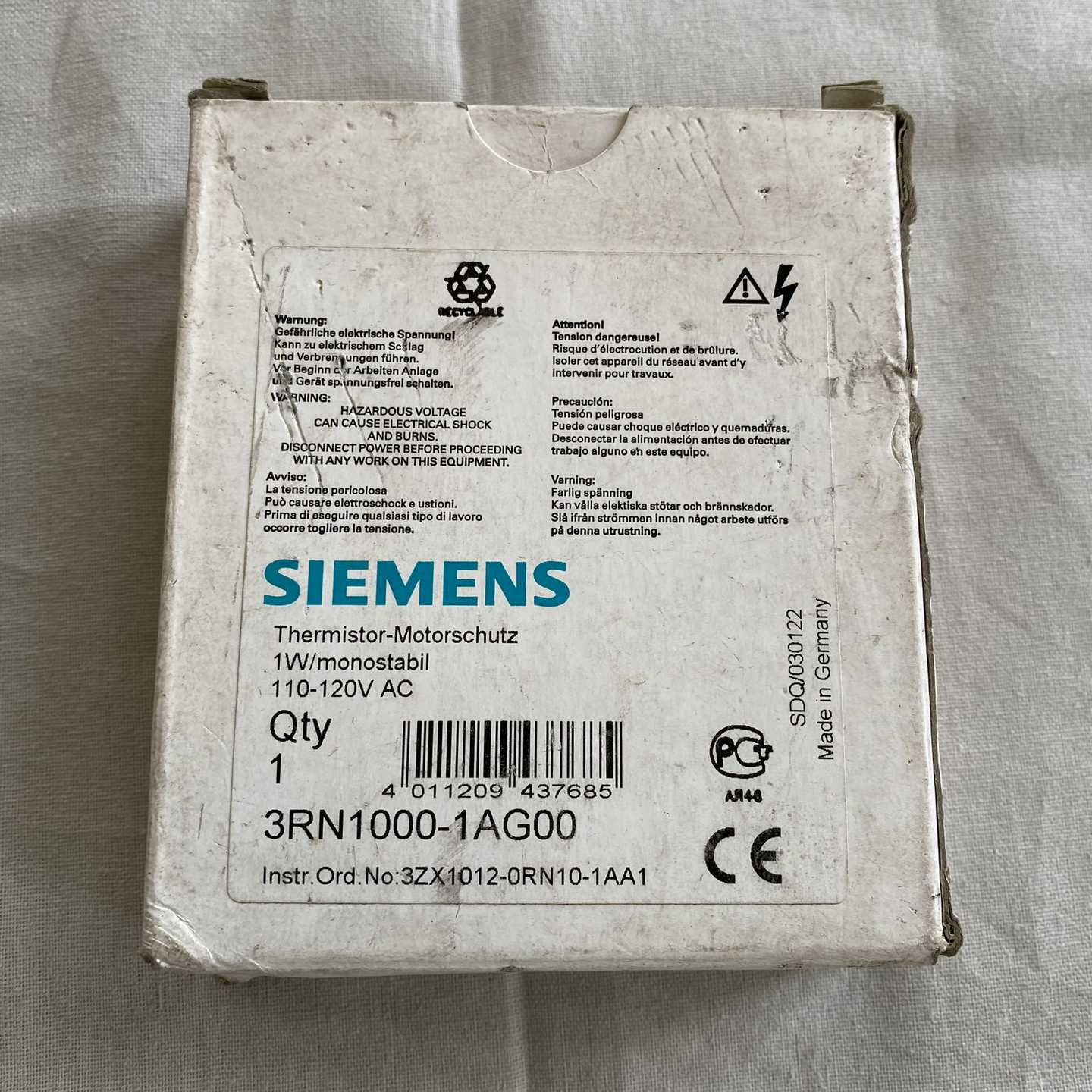 西门子3RN1000-1AG00热敏电阻电机保护器，110---议价商品