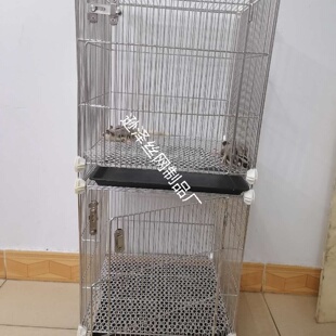 逊泽304不锈钢魔片笼宠物笼蜜袋鼯松鼠龙猫加密组装4046带轮子