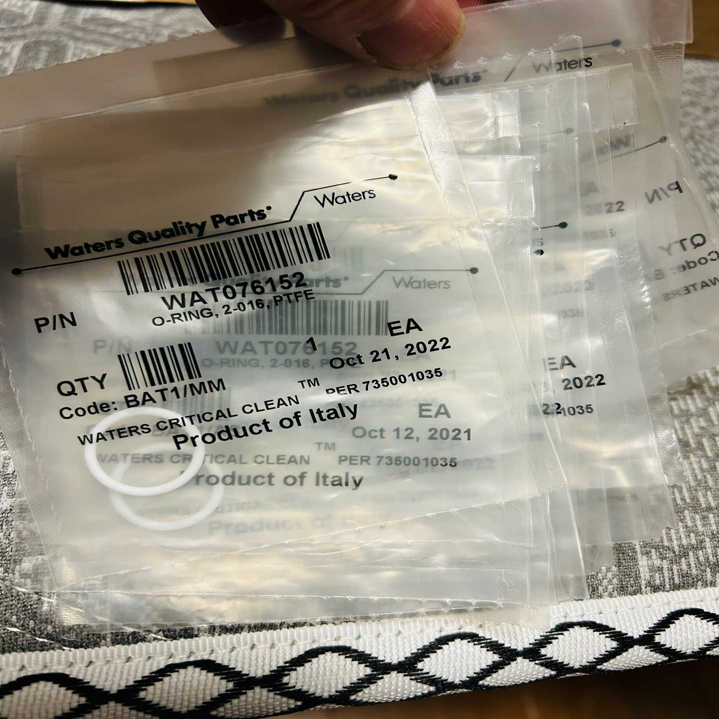 Waters沃特世HPLC/UPLC泵头白色密封圈O-R--议价商品