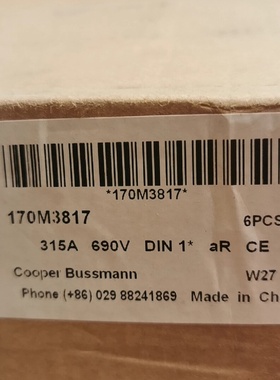 CooperBussmann巴斯曼熔断器170M3817议价