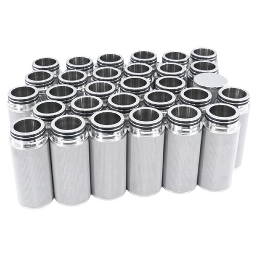 222/226接口不锈钢烧结板过滤器20μ2530微米粉尘拦截滤筒滤网