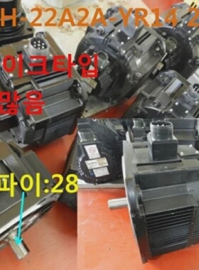 二手YASKAWASGMDH22A2AYR14SERVO发动机2200W划痕1件