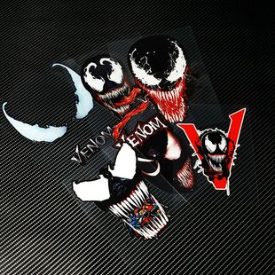 卡寺车贴毒掖VEN0M头像个性 创意汽车机车反光贴滑板拉杆箱潮贴纸