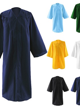 2025年新款美式学士服毕业典礼服梭织单袍博士硕士服多颜色批发