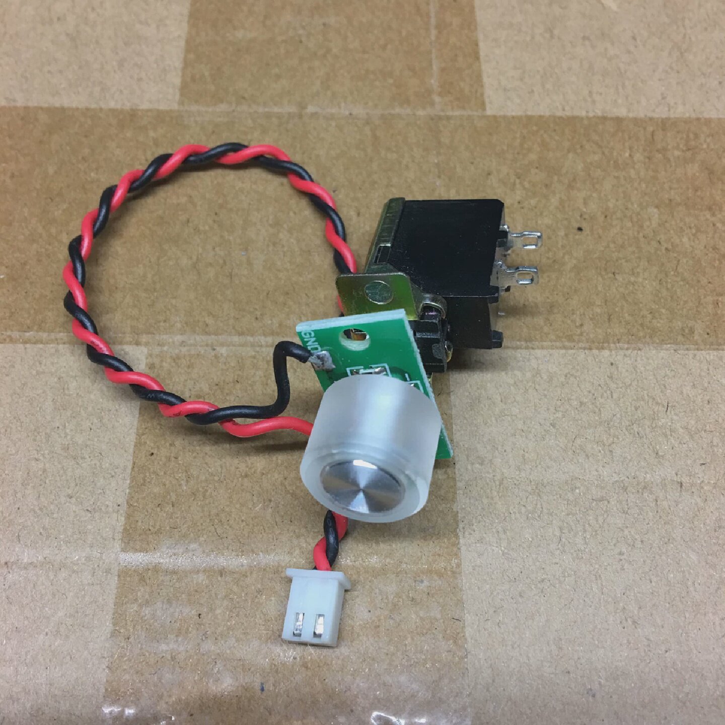 功放机电源开关配件带LED灯板直流924V透光LED电源小开关