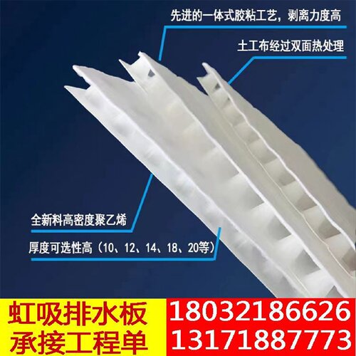 塑料排水板屋顶绿化蓄排水板车库顶板凹凸型疏水板203040高滤水板